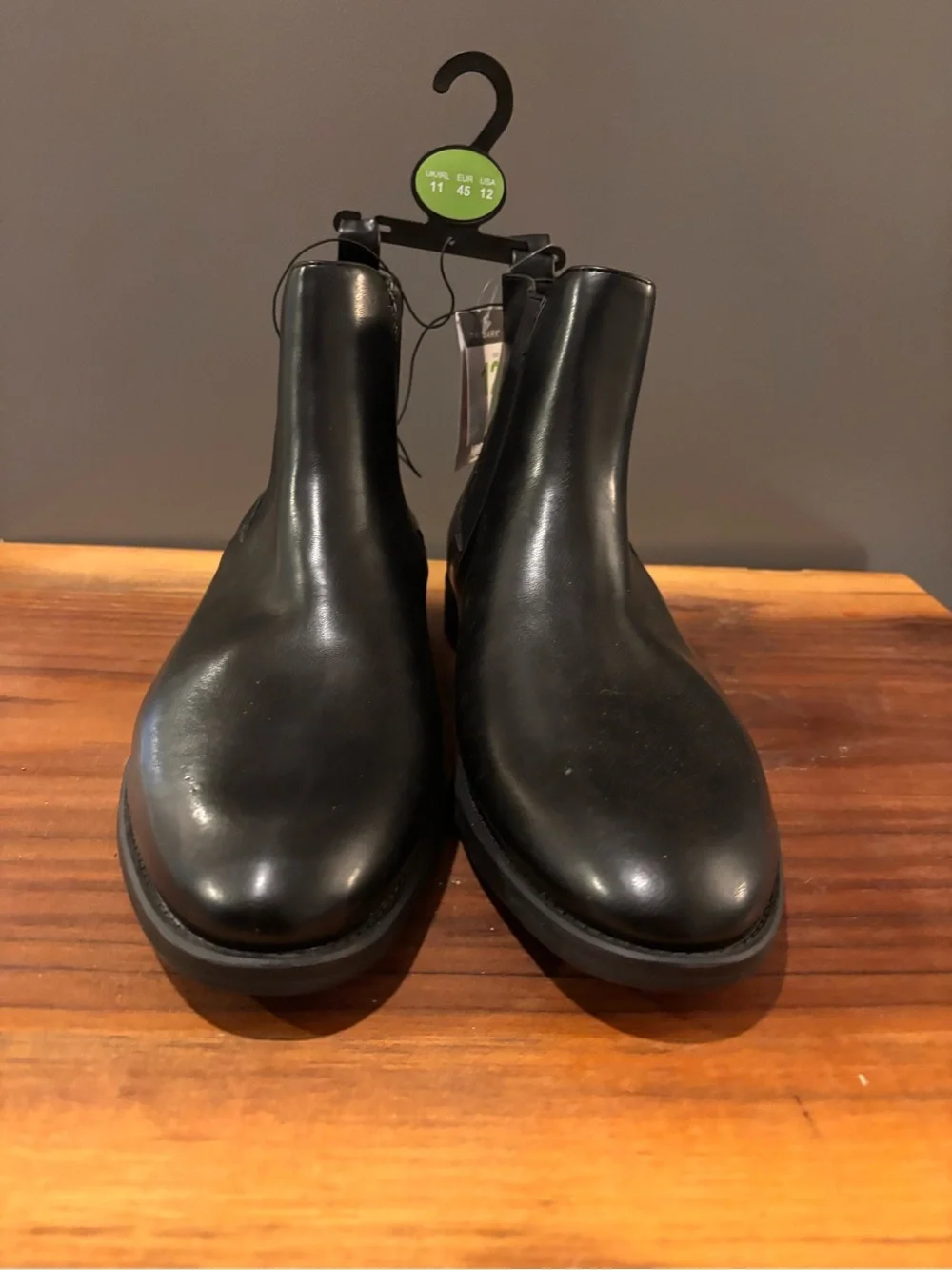 Men's Black Leather Chelsea Boots - Classic Slip-On Style